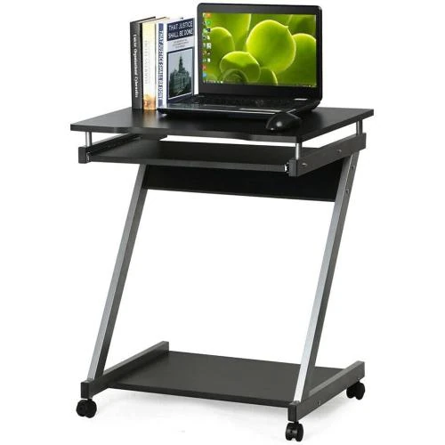 Dripex Bureau Mobile Noir, Table Informatique Roulettes - Vue principale
