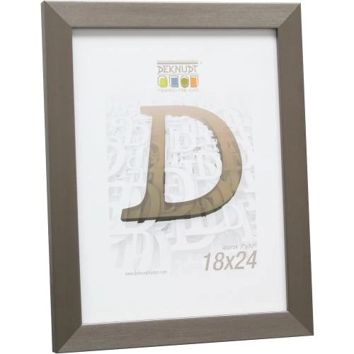 Cadre Photo Etroit Résine Argenté Deknudt Frames - Vue principale