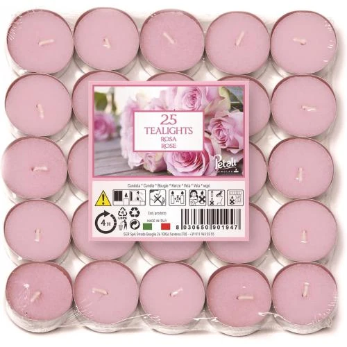 Bougies chauffe-plat parfumées, Price's, lot de 25, rose - Vue principale