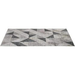 Tapis Salon Chambre Design Moderne, Poils Courts, Gris