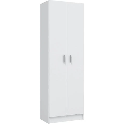 Zoom sur Habitdesign Armoire Multi-usages Salon, Blanc Moderne