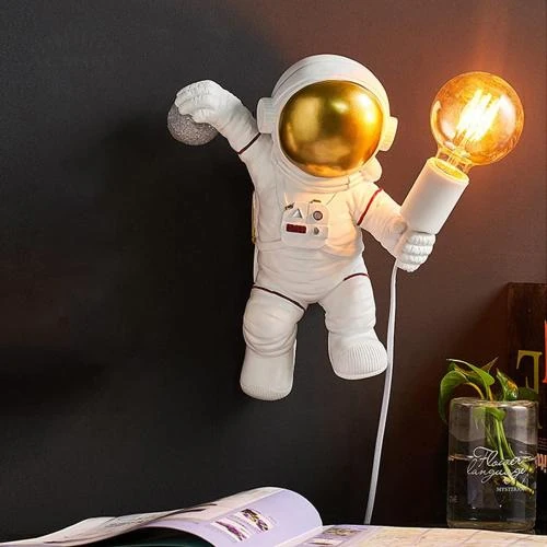 Applique Murale Enfant Astronaute, Lampe Murale Blanc, Interrupteur - Vue principale