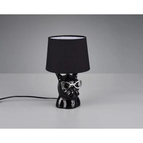 Détail de Lampe de Table Bouledogue Français Noir, Reality Leuchten