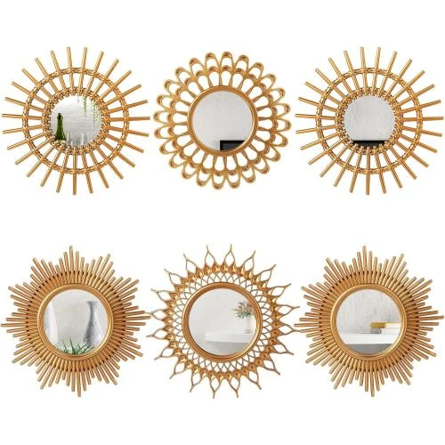 Miroirs Dores Namalu, Décoration Murale Circulaire Boho - Vue principale