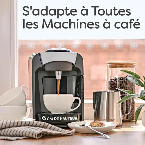 Détail de Tasses Cappuccino Ceramique Blanche Cosumy, Soucoupes Incluses