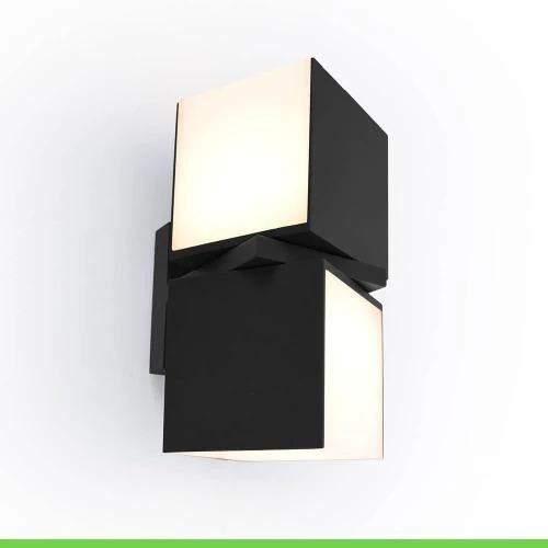 Applique Murale LUTEC, Fonte Plastique Noir, Design Élégant - Vue principale