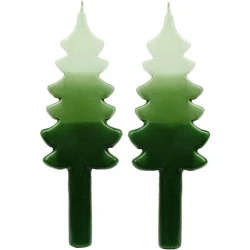 Bougies sapin Noël Talking Tables, décorations blanches, vertes