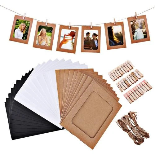 VORCOOL, 30 Cadres Photo Papier Kraft, Décoration Murale - Vue principale