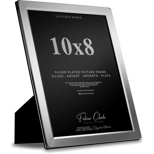 Cadre photo satin, plaque argent, mariage, famille - Vue principale