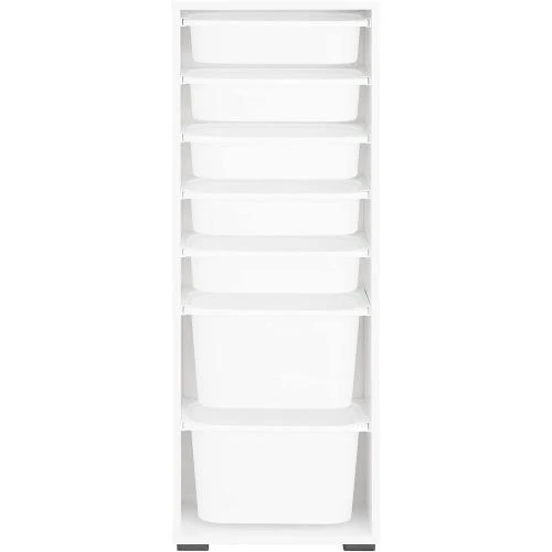 Zoom sur Etagère rangement MyosHome, organisateur polyvalent blanc