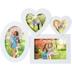 Cadre photo mural multiple Love, Morgan, cœur, 4 photos
