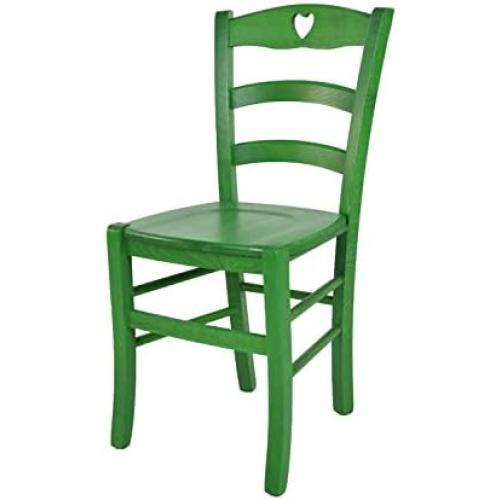 Présentation de Présentation Tommychairs Cuore: Set de 2 Chaises Bois de Hêtre pour Cuisine