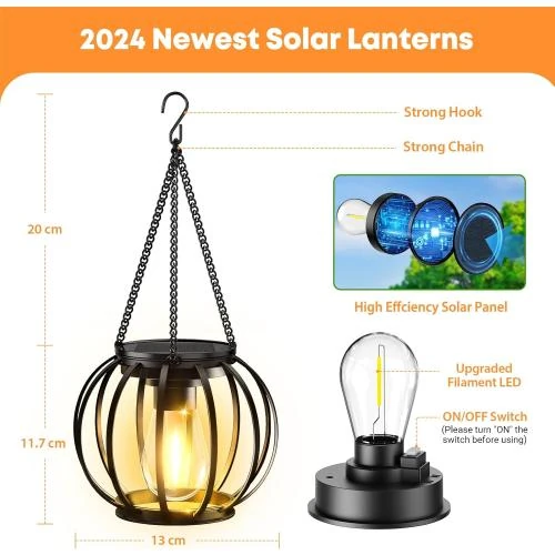 Détail de Lampe Solaire Extérieure Suspendue Neemo, 2 Pièces, LED