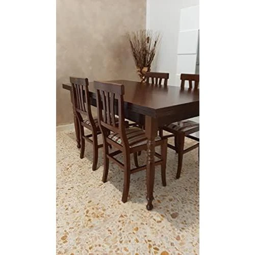 Détail de Table Extensible en Noyer pour Salle à Manger - Made in Italy