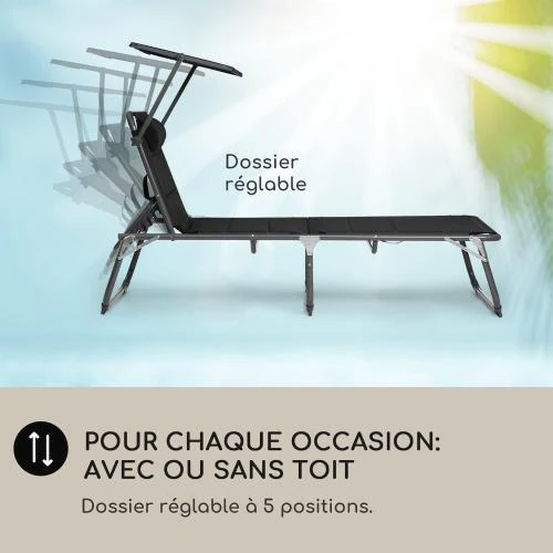 Détail de Blumfeldt Bain de Soleil, Chaise Longue Imperméable
