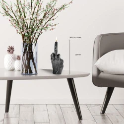 Bougie Candellana, fait main, cadeau amusant, noir métallisé en situation