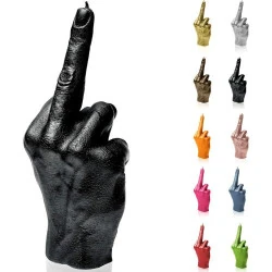 Bougie Candellana, fait main, cadeau amusant, noir métallisé