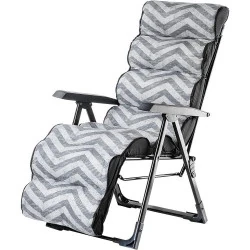 KADAX Fauteuil Jardin Acier Inclinable Pliable Gris