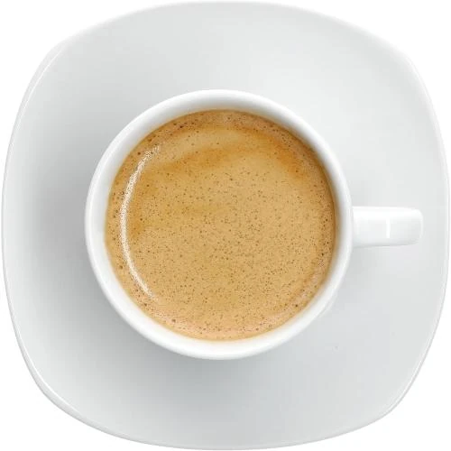 Zoom sur Tasses à café porcelaine blanche, lot 6 pièces, chic