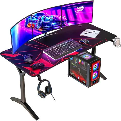 Bureau Gaming KLIM K152, Métal, Bois, Gestion Câbles - Vue principale