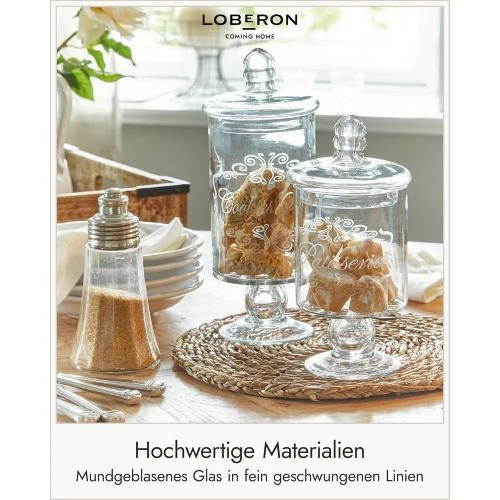 Zoom sur Bonbonnières Suzie Loberon, verre transparent, lot 2