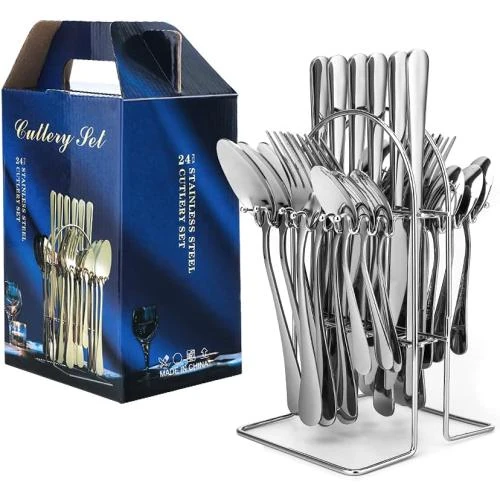 Ensemble Couverts 24 Pièces Acier Inoxydable Peinat - Vue principale