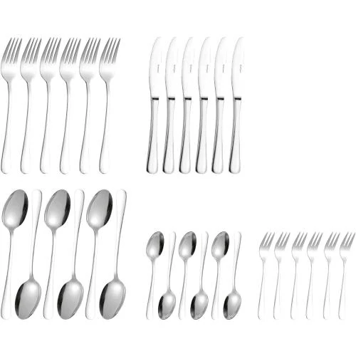 Détail de Couverts INOX 18/10, Service 30 pièces, Poli