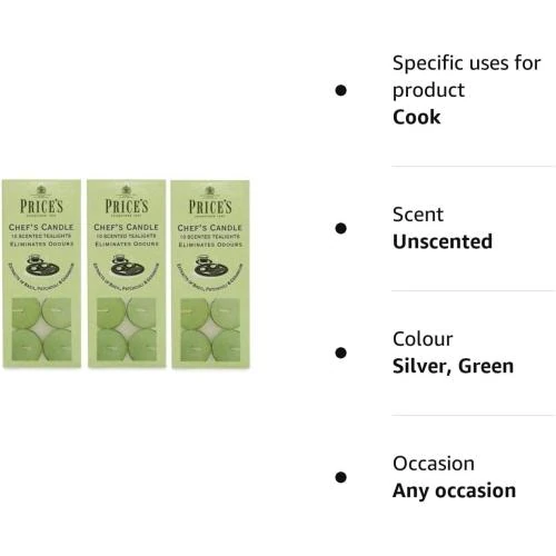 Détail de Bougies chauffe-plat, lot de 10, 39 s, 30 bougies
