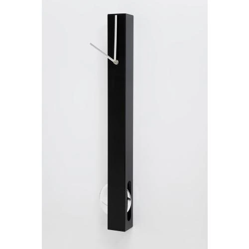Zoom sur Horloge Murale Pendulum Kare, Quartz, Gris, Acier, Moderne