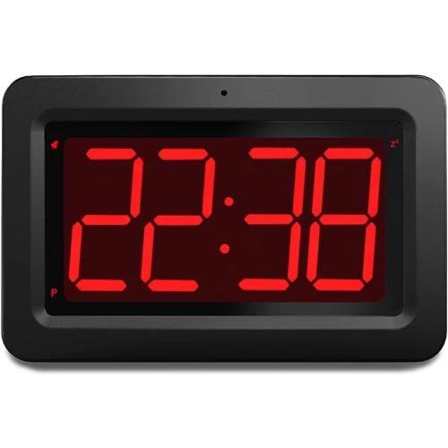Horloge Murale EUTUHIY, LED Rouge, Design Moderne, Réveil - Vue principale