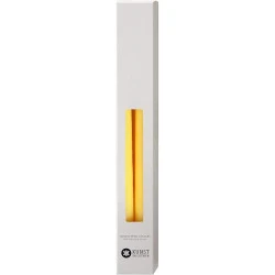 Bougies jaune citron Kunstindustrien, lot de 4, paraffine en situation