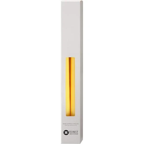 Détail de Bougies jaune citron Kunstindustrien, lot de 4, paraffine