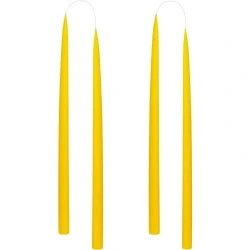 Bougies jaune citron Kunstindustrien, lot de 4, paraffine