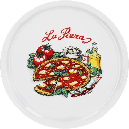 Détail de Assiettes en porcelaine Napoli, motif pour pizza, pasta