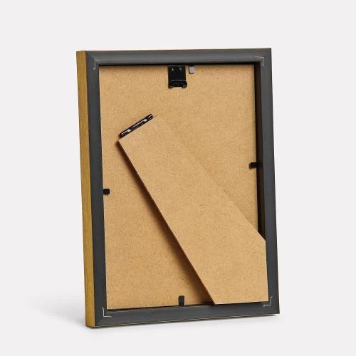 Zoom sur Cadre doré Vossington, motif bambou, déco murale moderne