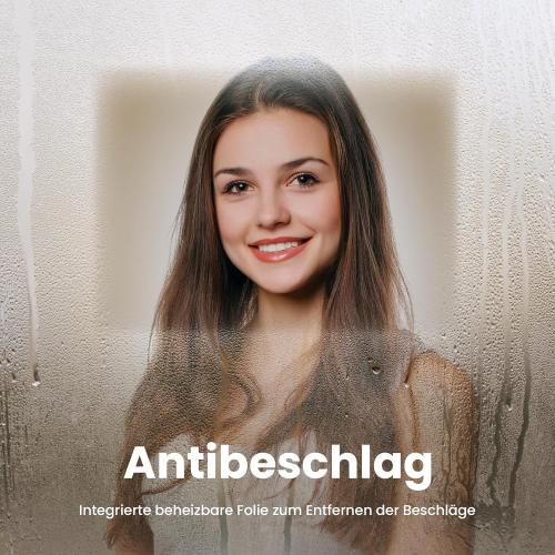 Présentation de Zoom sur Miroir salle de bain LED, éclairage blanc chaud, design