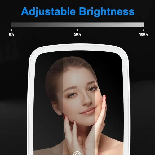 Zoom sur Miroir maquillage ViKert, lumineux, tactile, rechargeable USB