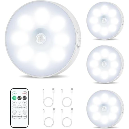 Palets lumineux rechargeables, télécommande, détecteur mouvement, LED sans fil - Vue principale
