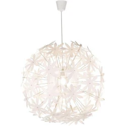 Lampe suspendue design fleur spotlight blanc Globo