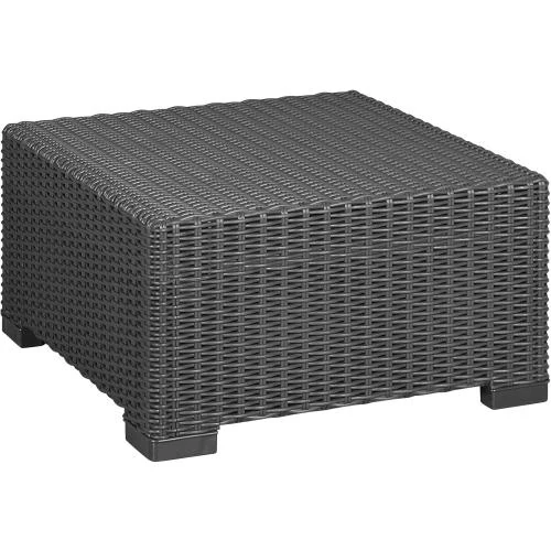 Détail de Canapé en rotin Allibert, mobilier extérieur jardin, graphite
