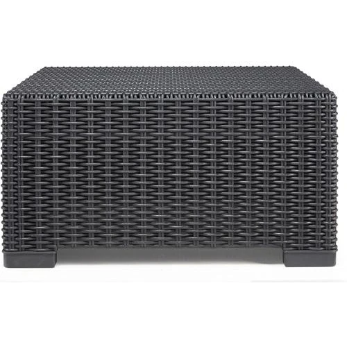 Zoom sur Canapé en rotin Allibert, mobilier extérieur jardin, graphite