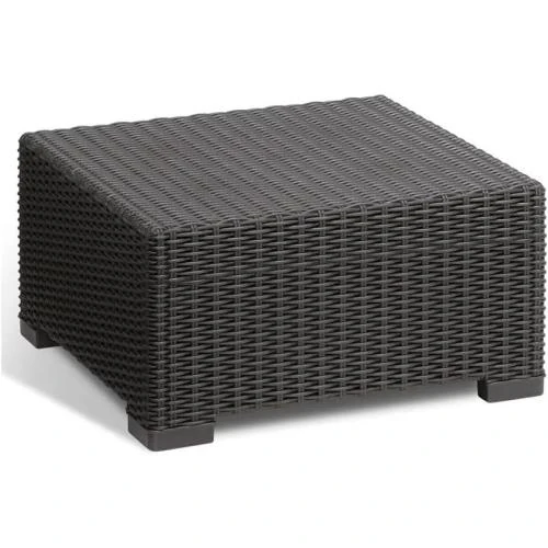 Canapé en rotin Allibert, mobilier extérieur jardin, graphite - Vue principale