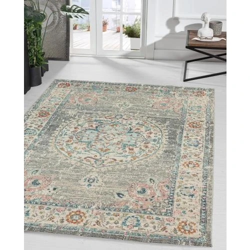 Détail de Tapis Palma The Carpet, Gris Oriental, Résistant Intempéries, UV