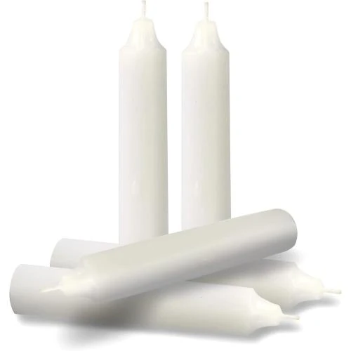 Détail de Bougies d'urgence blanches, lot de 24 non parfumées