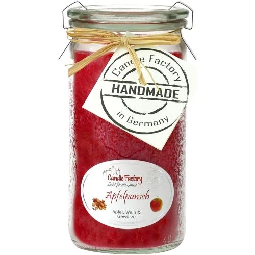 Candle Factory Bougie Jumbo Rouge Parfum Punch Pomme - Vue principale