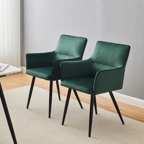 Détail de Chaises Salle à Manger TUKAILAi, Velours Rembourré, Vert