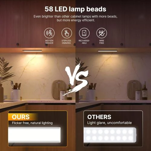 Zoom sur Mexllex Lampe Placard LED Dimmable, Détecteur Mouvement