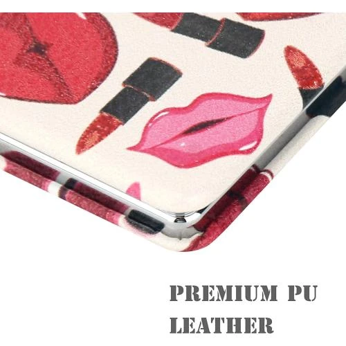 Détail de Miroir maquillage compact YTZJ Direct, cuir rouge, portable