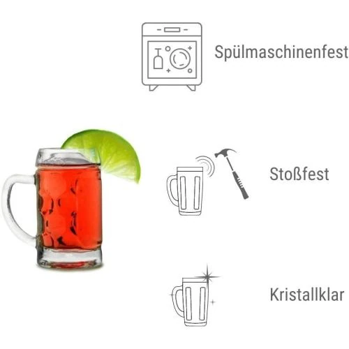 Zoom sur Mini Chope à Bière 5cl, Remplissage 4cl, Stolzle_Lausitz