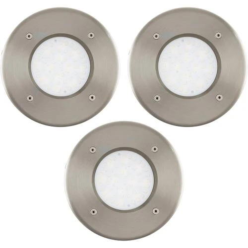 Eglo Lamedo, 3 spots encastrables acier inoxydable - Vue principale